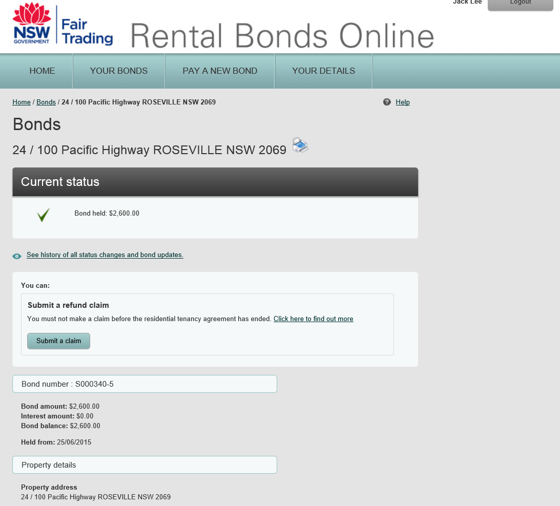 Help Detail Give CoTenant Access to Bond
